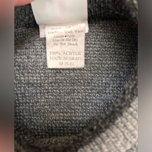 Plaid Moose Kids Dog Pullover Sweater - Size M (5/6) - Picture 5 of 8